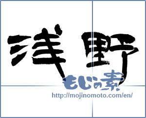 Japanese calligraphy "浅野" [12974]