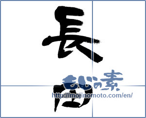 Japanese calligraphy "長田" [12979]