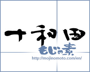 Japanese calligraphy "十和田" [13119]