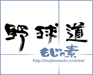 Japanese calligraphy "野球道 (Baseball road)" [4710]