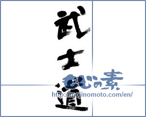 Japanese calligraphy "武士道 (Bushido)" [8838]