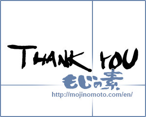 Japanese calligraphy "THANK YOU" [3569]