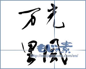 Japanese calligraphy "光風万里" [10305]