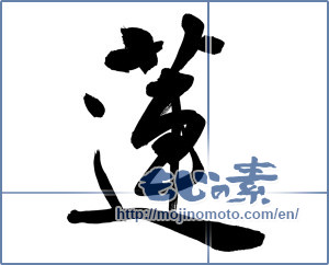 Japanese calligraphy "蓮 (lotus)" [12256]