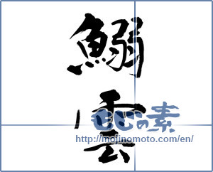 Japanese calligraphy "鰯雲 (Cowpea)" [12428]