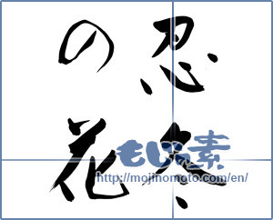 Japanese calligraphy "忍冬の花" [13672]