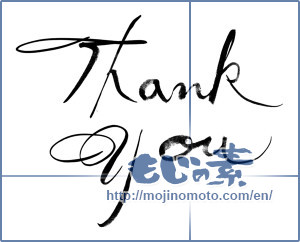 Japanese calligraphy "thank you" [14107]