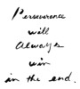 Perseverance will always win in the end.（素材番号:14137）