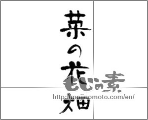 Japanese calligraphy "菜の花畑" [21205]