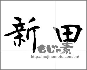 Japanese calligraphy "新田" [23730]