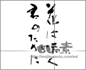 Japanese calligraphy "花は咲く君のために" [24012]