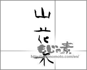 Japanese calligraphy "山花水" [24207]