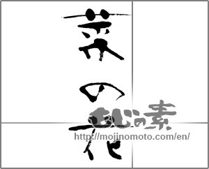 Japanese calligraphy "菜の花 (rape blossoms)" [24246]