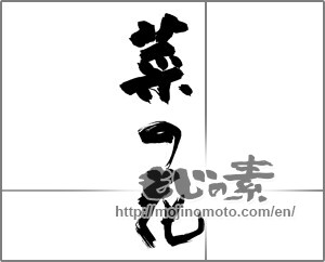 Japanese calligraphy "菜の花 (rape blossoms)" [31753]