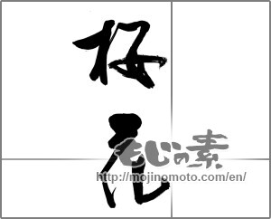 Japanese calligraphy "桜花 (cherry blossom)" [32376]
