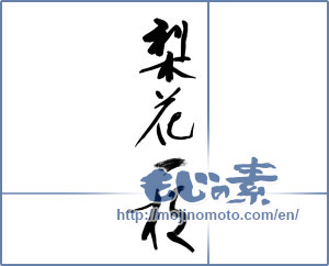 Japanese calligraphy "梨花一枝" [9661]