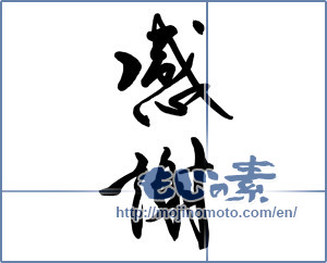 Japanese calligraphy "感謝 (thank)" [9846]
